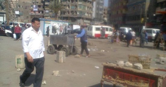 رفع إشغالات بميدان عرابى فى الزقازيق لبدء حفر نفق للسيارات