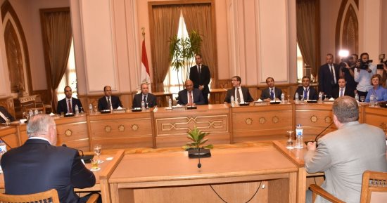 سامح شكرى يستعرض جهود مصر لمكافحة الإرهاب مع وفد المعهد اليهودى الأمريكى