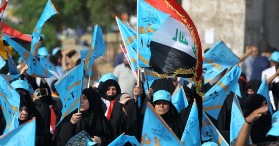 صور.. مسيرات لدعم تحالف "من أجل التقدم نحو الإصلاح" فى الانتخابات العراقية