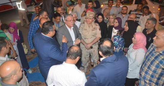 محافظ المنيا يفتتح ميدان الصيادين على كورنيش النيل