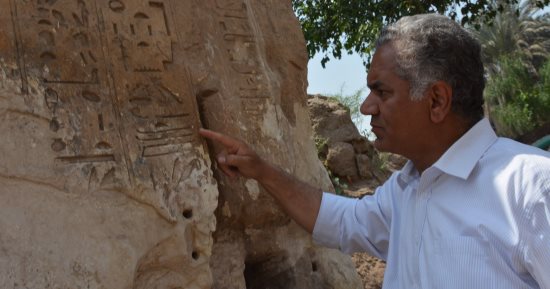 صور.. العثور على تمثال كاهن قصر مدينة هليوبوليس الأثرية بالمطرية