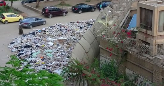 شكوى من تراكم القمامة فى شارع عباس فريد بأسوان