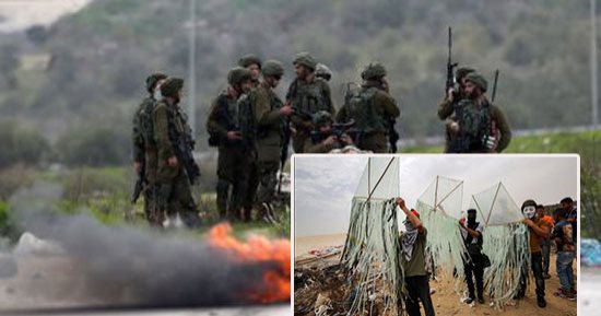 "الطائرات الورقية" الرعب الجديد لجيش الاحتلال.. الفلسطينيون فى غزة ينجحون فى تهديد المستوطنات بطائراتهم المشتعلة.. الحرائق تلتهم حقول الإسرائيليين والأضرار بمئات الآلاف من "الشيكل".. وتل أبيب ترد بالصواريخ