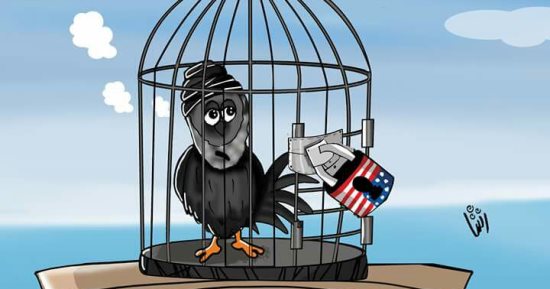حال الدنيا.. إيران فى قفص العزلة الأمريكية.. كاريكاتير
