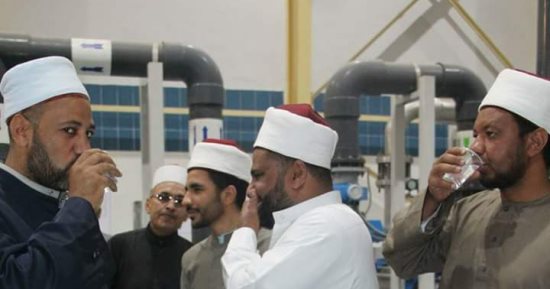 ائمة المساجد يقومون بزيارة لمحطة اليسر بالغردقة 