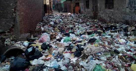شكوى من تراكم القمامة بشارع بيومى فى الزقازيق