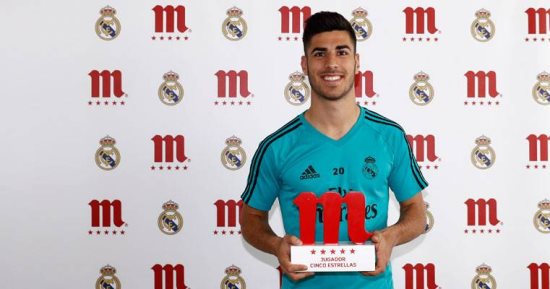 أسينسيو يفوز بجائزة لاعب الشهر فى ريال مدريد للمرة الثالثة