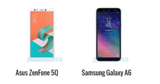 إيه الفرق.. أبرز الاختلافات بين هاتفى جلاكسى A6 و ZenFone 5Q