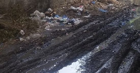 قارئ يشكو كسر ماسورة صرف صحى فى أحد شوارع البيطاش بالإسكندرية