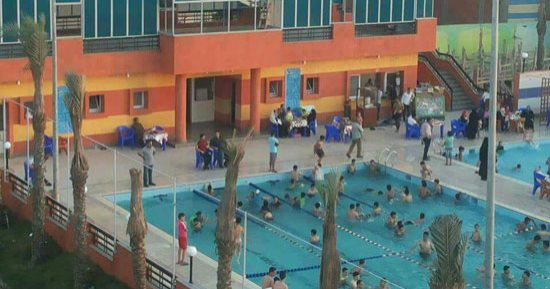صور.. اضبط مخالفة.. حمام سباحة نادى بسيون الرياضى مغلق على الورق