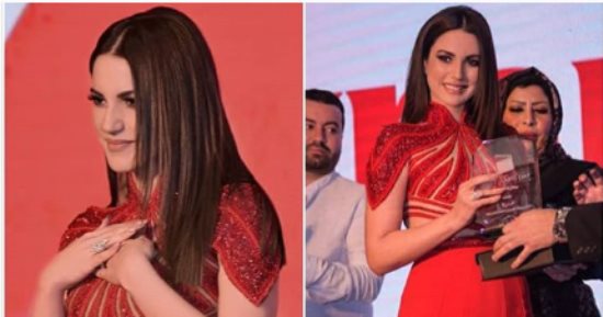 لو عجبتك.. اعرف صناع إطلالة درة فى مهرجان اليوم العالمى للفنون
