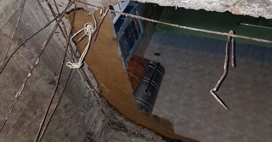 صور.. انهيار جزئى لعقار بمنطقة بيجام فى شبرا الخيمة دون خسائر بشرية