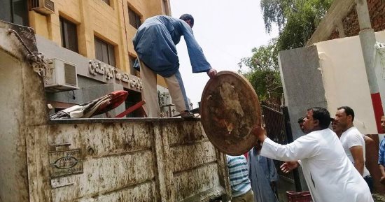 صور.. حملات نظافة وتجميل شوارع ورفع إشغالات بحى غرب سوهاج
