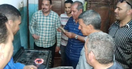 رئيس مدينة فوه بكفر الشيخ يحضر بدء ضخ الغاز الطبيعى للمنازل
