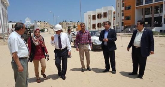 رئيس جامعة العريش يتفقد أعمال استكمال منشأت الكليات بالجامعة 
