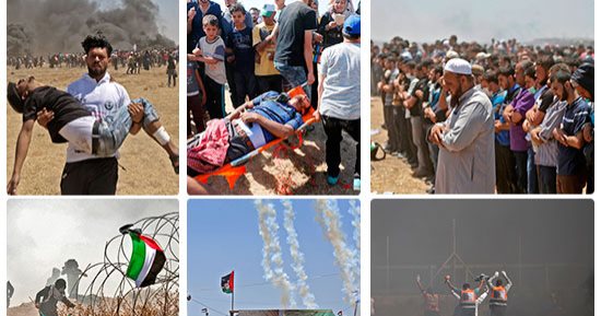 مذبحة يوم العودة.. صلوات للفلسطينيين فى غزة ومئات الشهداء برصاص الاحتلال