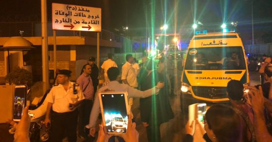 صور.. رفات شهداء الأقباط تغادر مطار القاهرة إلى قريتهم بالمنيا