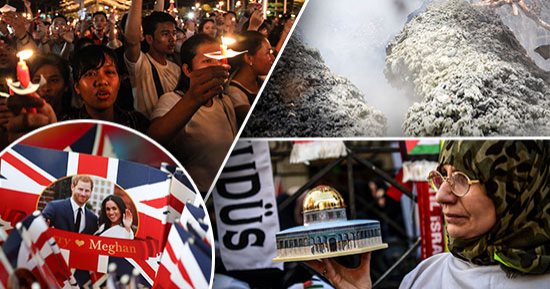 صور.. العالم هذا الصباح.. الآلاف يتظاهرون تنديدا بمجازر الاحتلال بيوم العودة فى فلسطين.. وقفة بالشموع فى إندونيسيا بعد هجمات إرهابية أودت بحياة 20 شخصا.. وبركان كيلاويا يدمر الأخضر واليابس فى هاواى الأمريكية