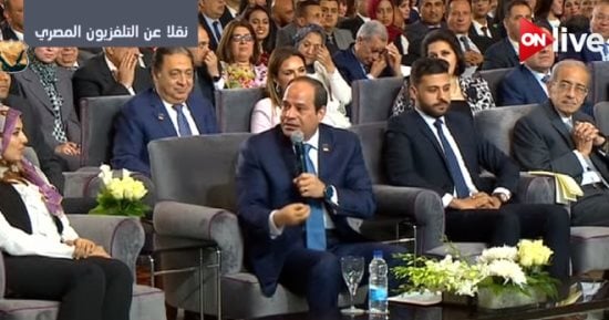 السيسي: اللى بيتكلم علينا فى فضائيات بره وبيخدع الناس والله كله هيتحاسب