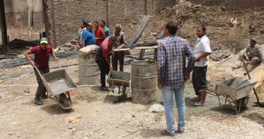 وقف أعمال بناء مخالفة وحملة لرفع الإشغالات بحدائق القبة