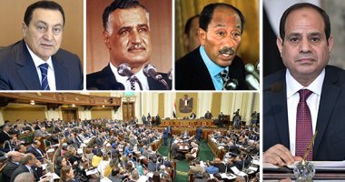 أبرز الرؤساء الذين حلفوا اليمين أمام مجلس النواب.. عبد الناصر يقسم أمام "الأمة" عقب ثورة يوليو بخمس سنوات.. ومبارك يدخل "الشعب" فى أجواء صعبة عقب وفاة السادات.. والرئيس السيسى يؤدى القسم للمرة الأولى مطلع يونيو