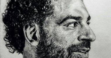 قارئ يشارك بلوحة لمحمد صلاح تدعيما له قبل نهائى دورى الأبطال