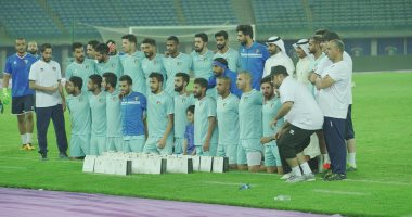 شاهد.. استعدادات منتخب الكويت لمواجهة الفراعنة الودية