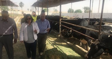 صور.. نائب وزير الزراعة: محافظة بنى سويف تتميز بمشروعات تجميع الألبان