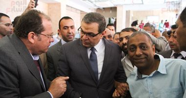 وزير القوى العاملة يتفقد لجان انتخابات العمال بالجامعة العمالية - صور