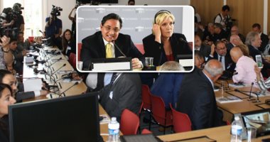 مارين لوبان المرشحة السابقة للانتخابات الرئاسية الفرنسية وعبد الرحيم على فى مؤتمر مشترك بالبرلمان الفرنسى.. ويؤكدان: إيد واحدة فى مواجهة الجماعات المتطرفة.. واللقاء يكشف دور قطر فى دعم جمعيات الإخوان بباريس