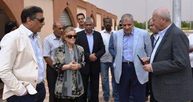 صور.. "محلب وأبوالنجا وجمال الدين" يتفقدون موقف كركر الدولى بأسوان