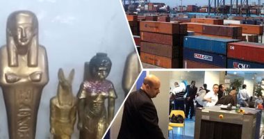 أغرب طرق تهريب الآثار المصرية.. إخفاء القطع الذهبية فى برطمانات العسل.. وشحنات الفحم والبصل وحاوية الشيشة والمناديل وتابوت أثرى فى "كنبة" أبرز حيل المهربين.. وخبير أمنى يطالب بتشديد الرقابة والمحاكمات السريعة
