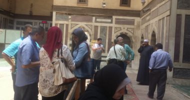صور.. سقوط أعمدة خشبية لسقف مسجد صرغتمش الأثرى بالسيدة زينب