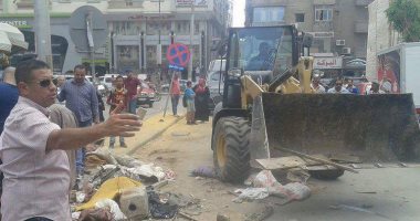 رفع 12 حالة إشغال وإزالة 4 تعديات بنطاق حى الأربعين بالسويس