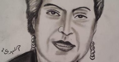 قارئ يشارك ببورتريه لـ"سمراء النيل" مديحة يسرى إهداءً لروحها