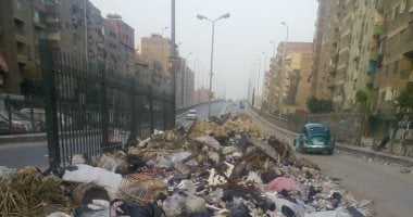 قارئ يشكو من انتشار القمامة فى مطلع كوبرى عزبة النخل