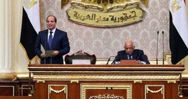على عبد العال للرئيس فى جلسة أداء اليمين: وفيتم بما وعدتم ووضعتم مصلحة مصر نصب أعينكم.. رئيس البرلمان لـ"السيسى": ترفعتم عن الدخول فى معارك إعلامية مع أى دولة.. والتزمتم بسياسة خارجية متزنة أعادت لمصر مكانتها
