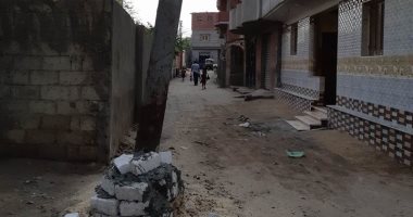 صور.. شكوى من عامود كهرباء آيل للسقوط بقرية المشاعلة فى الشرقية