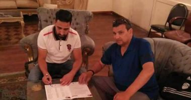 صور .. غزل المحلة يتعاقد مع وليد الحصرى مهاجم الحمام