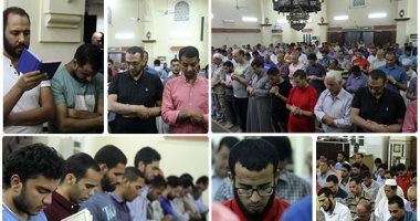 أوسطه مغفرة.. المئات خاشعين لله فى "التراويح" بمسجد مصطفى محمود