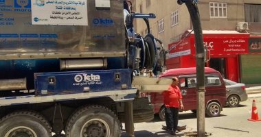 مياه القناة تطهر شبكات صرف صحى المستشفى العام بالإسماعيلية