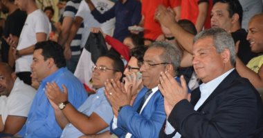 وزير الرياضة يحضر تدريب المنتخب باستاد القاهرة قبل السفر إلى روسيا