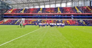 شاهد.. مران مفتوح لمنتخب روسيا قبل ضربة البداية فى كأس العالم