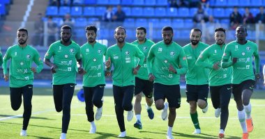 شاهد.. منتخب السعودية يصل ملعب مباراة روسيا فى افتتاح كأس العالم