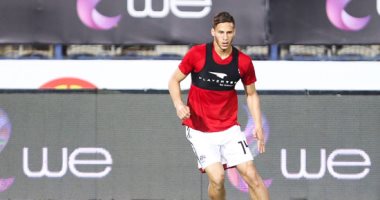 شوقى غريب يدفع برمضان صبحى فى مركز المهاجم مع المنتخب الأولمبى