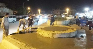 صور .. بدء إنشاء النصب التذكارى بميدان الشهداء بالحامول بكفر الشيخ
