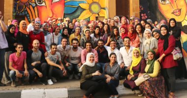 محافظ القاهرة ورئيس جامعة عين شمس يفتتحان أكبر جدارية بالعاصمة بطول 265 مترا