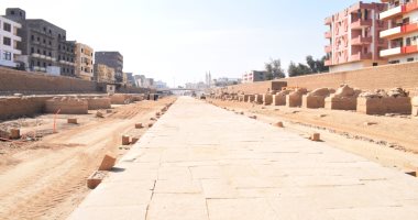 اكتشاف تمثال لـ "أبو الهول" فى طريق الكباش بالأقصر .. اعرف التفاصيل