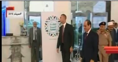 شاهد.. لحظة وصول الرئيس السيسى حفل إفطار الأسرة المصرية