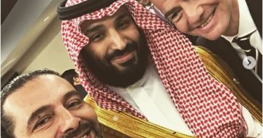 سعد الحريرى ينشر صور سيلفى مع محمد بن سلمان و فلاديمر بوتين